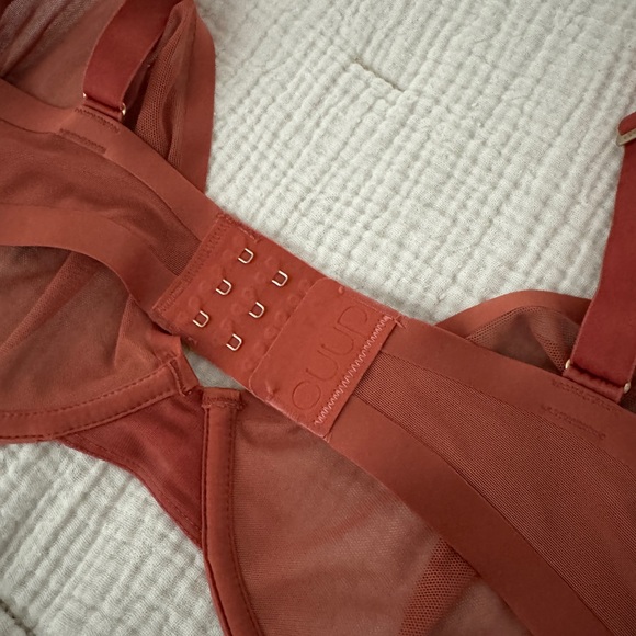 CUUP The Plunge Mesh Undewire Bra Burnt Orange 36F - Picture 8 of 9